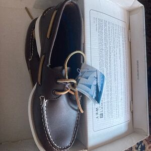 Sperry Top Sider Men's Authentic Brown Leather Boat Shoes 0195115 Size 8M